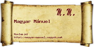 Magyar Mánuel névjegykártya
